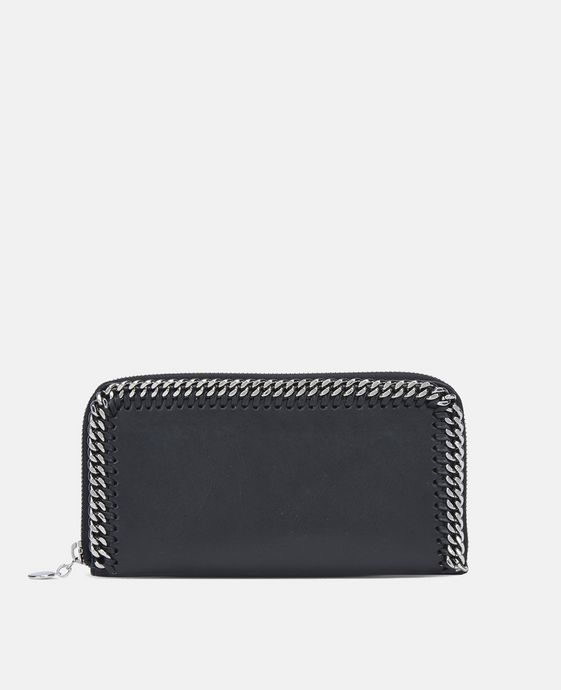 Black Falabella Box Continental Wallet