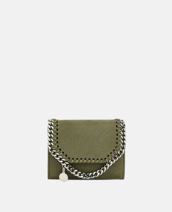 Olive Falabella Shaggy Deer Small Wallet