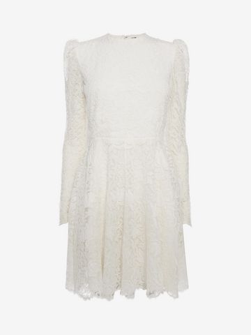 ALEXANDER MCQUEEN Cape Back Mini Lace Dress Mini Dress D f