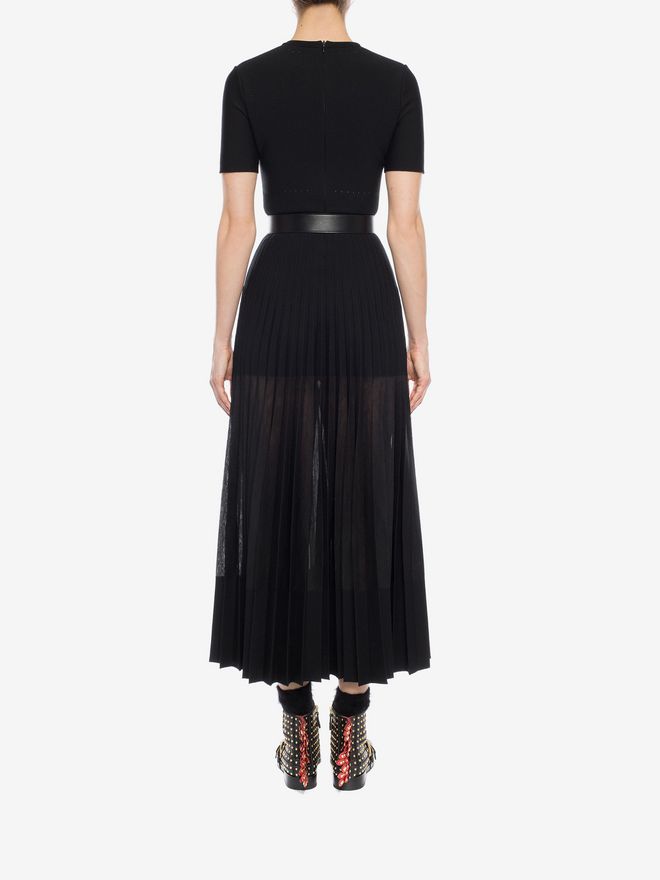 Long Knit Plissé Dress | Alexander McQueen