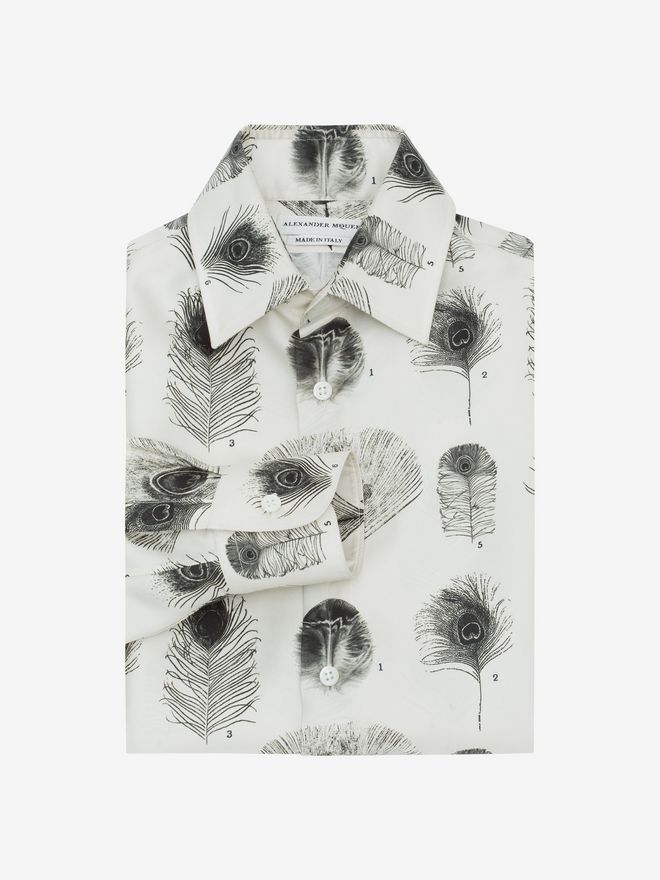 Peacock Feather Print Shirt | Alexander McQueen