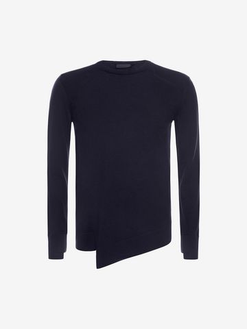 Crew Neck Asymmetric Jumper 