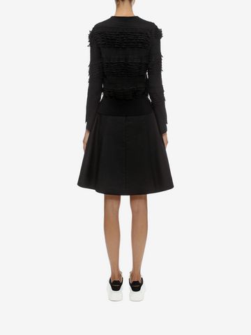 jumper ruffle knit asymmetric