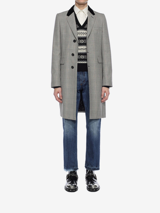 ALEXANDER MCQUEEN Prince of Wales Fitted Coat Coat U r