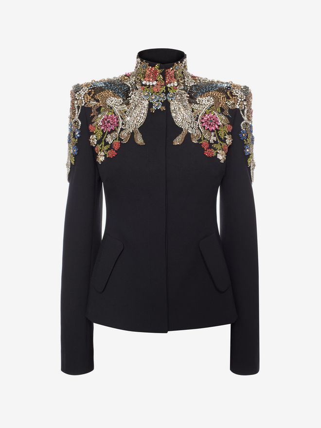 Jewel Embroidered Tailored Jacket | Alexander McQueen