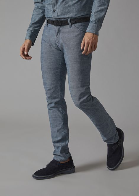 Jeans in cotton denim | Man | Giorgio Armani
