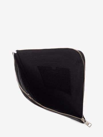 Leather Half Zip Pouch Alexander Mcqueen Alexander Mcqueen Leather Half Zip Pouch Doent Holder Man E