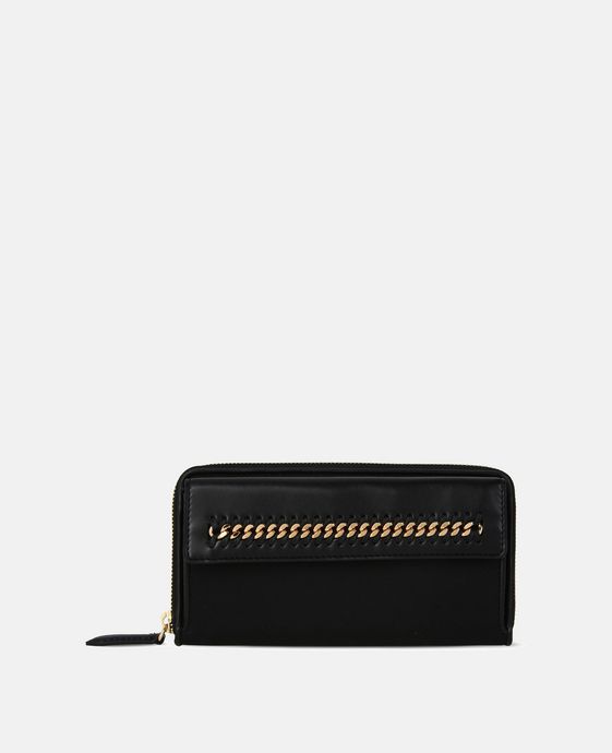 Black Falabella GO Zip Around Wallet