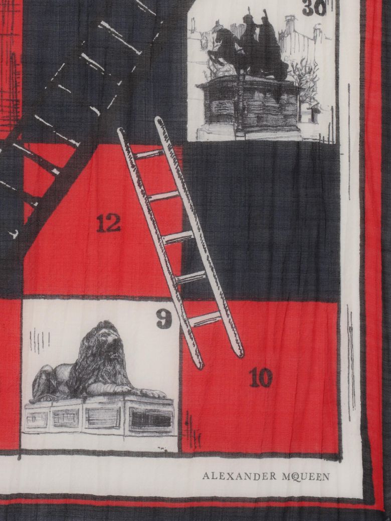 ALEXANDER MCQUEEN "SNAKE AND LADDERS" SCARF