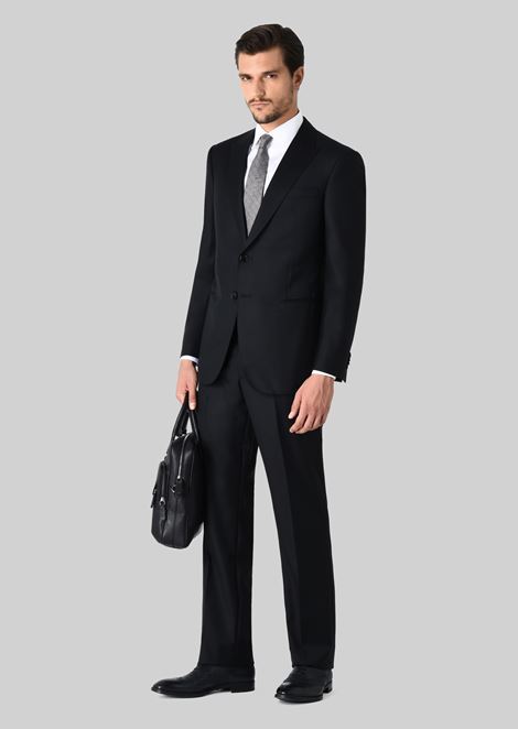 WALL STREET WOOL AND CASHMERE SUIT | Man | Giorgio Armani