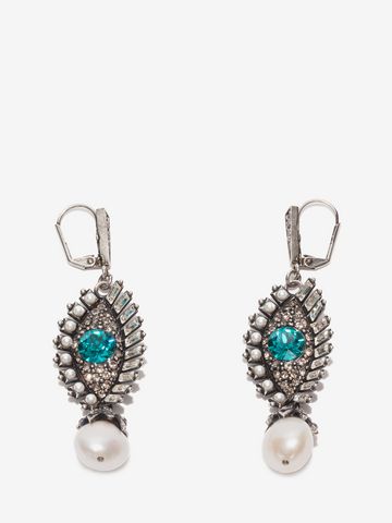 Jeweled Eye Earrings Alexander Mcqueen Alexander Mcqueen Jeweled Eye Earrings Earring Woman F