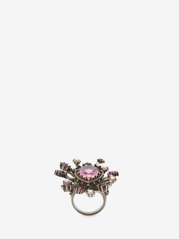 ALEXANDER MCQUEEN Jeweled Rose Ring Ring D f