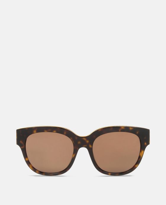 Havana Oversized Square Sunglasses 