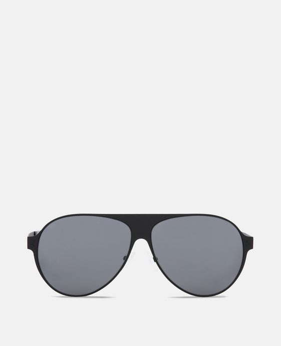 Black Aviator Shield Unisex Sunglasses
